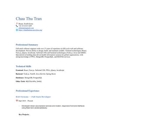resume screenshot
