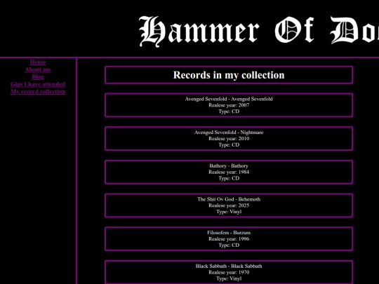 records screenshot