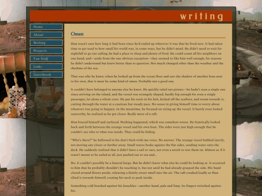 writing screenshot