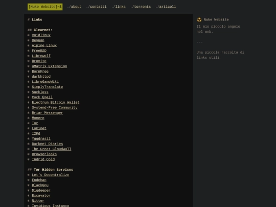 links screenshot