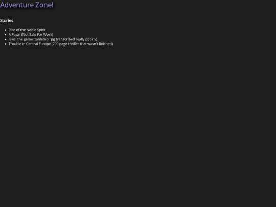 Adventure-Novel/adventureindex screenshot