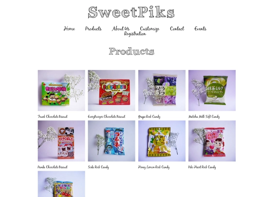 products screenshot