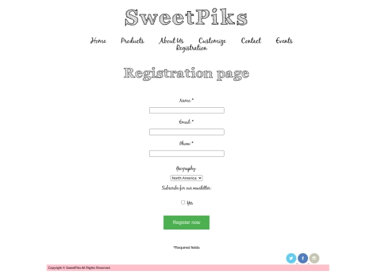registration screenshot
