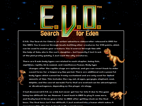 EVOSFE screenshot