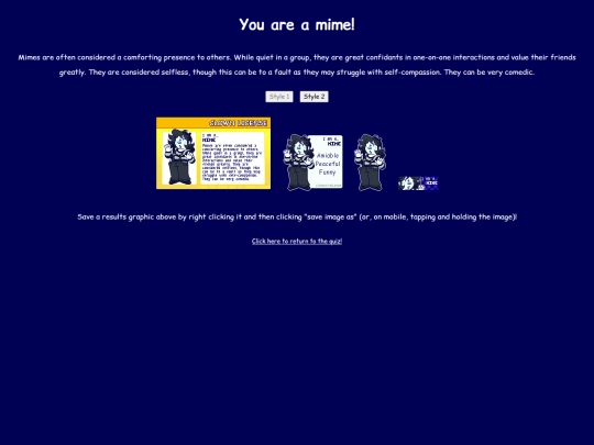clownquiz/mime screenshot