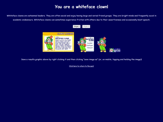 clownquiz/whiteface screenshot