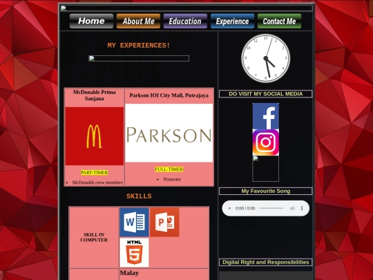 Experience screenshot