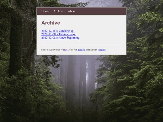 archive screenshot