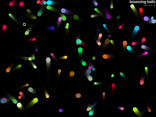 bouncingBalls screenshot