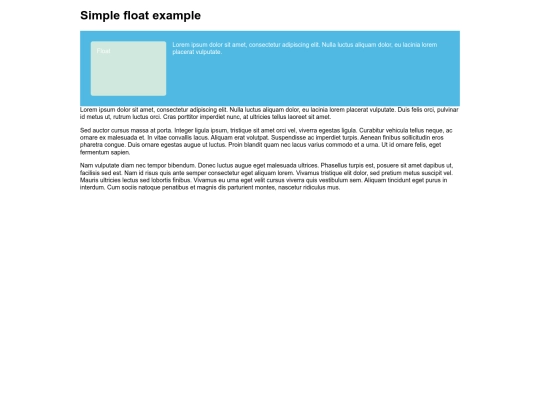 floatsExample screenshot