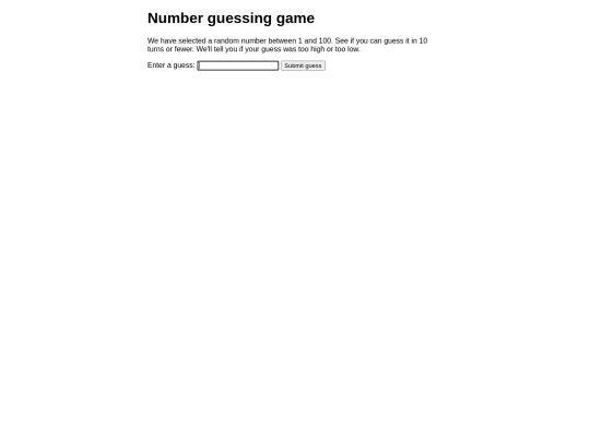 splashInto/number-guessing screenshot