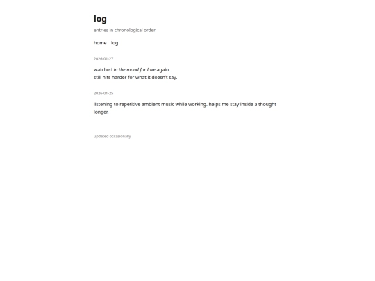 log screenshot