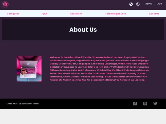 html/aboutUs screenshot