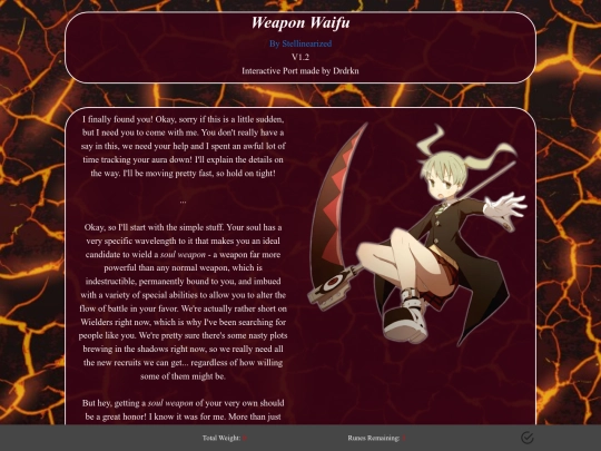 CYOAs/weaponwaifu screenshot
