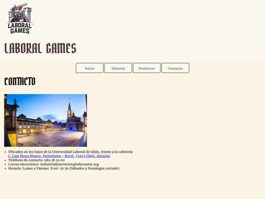 LABORAL_GAMES/contacto screenshot