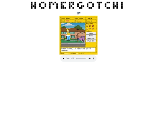 homergotchi screenshot