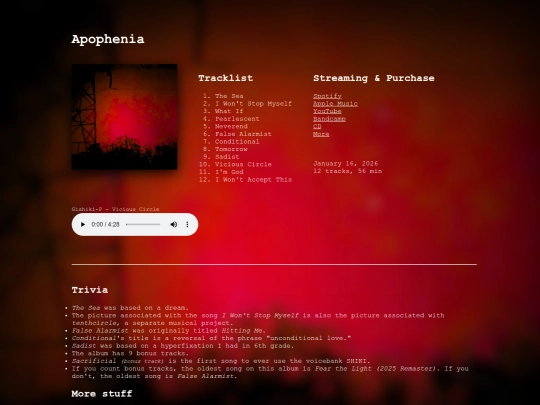 albums/apophenia screenshot