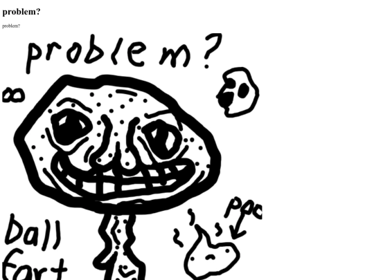 problem screenshot