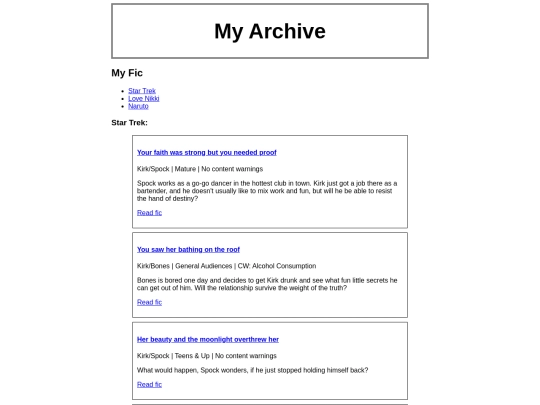 mostly_naked/fic_listing screenshot