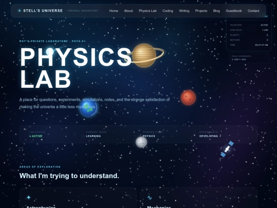 pages/physics screenshot