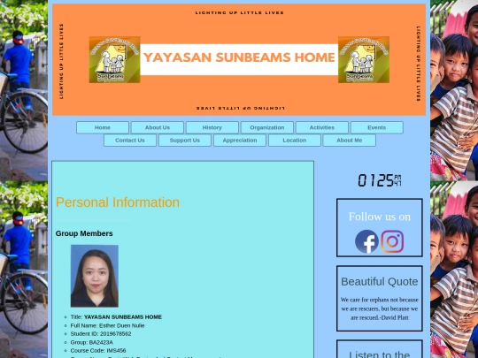 aboutme screenshot