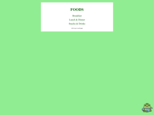foods/landing screenshot