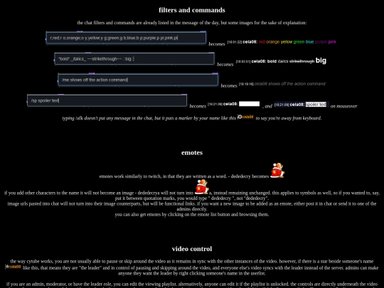 personal/cthelp/cytubehelp screenshot