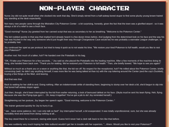 writing/nonplayercharacter screenshot