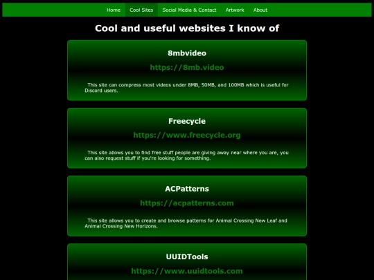 cool_sites screenshot