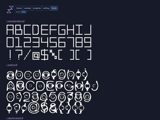 fonts screenshot