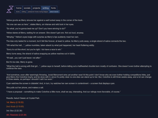 writing/pariqorum_horse_racing_league/aelud_classic screenshot