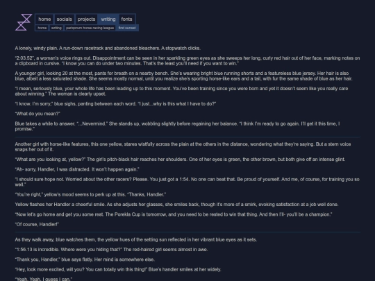 writing/pariqorum_horse_racing_league/first_sunset screenshot