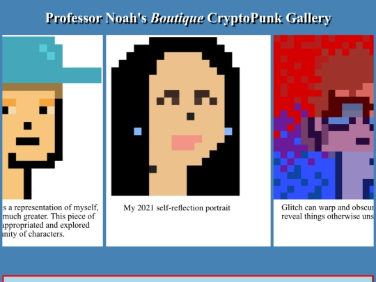 CryptoPunks/professornoahsboutiquecryptopunksgallery screenshot
