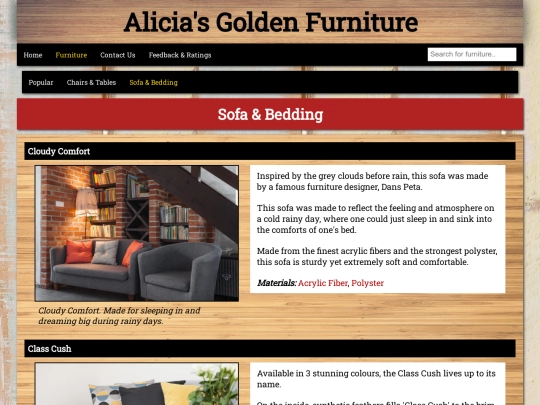 sofabedding screenshot