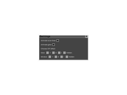settings screenshot