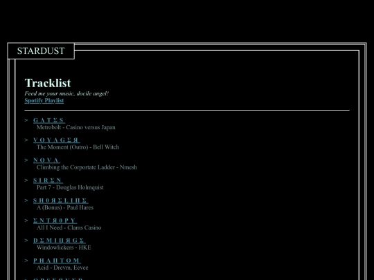 tracklist screenshot