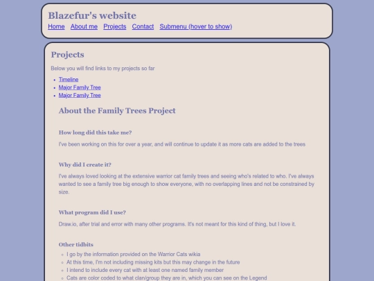 projects screenshot