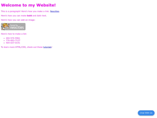 newSite screenshot