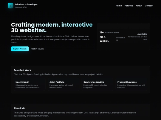 sample-porfolio screenshot