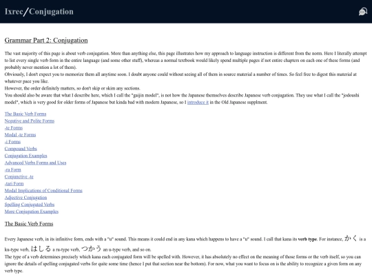 Conjugation screenshot