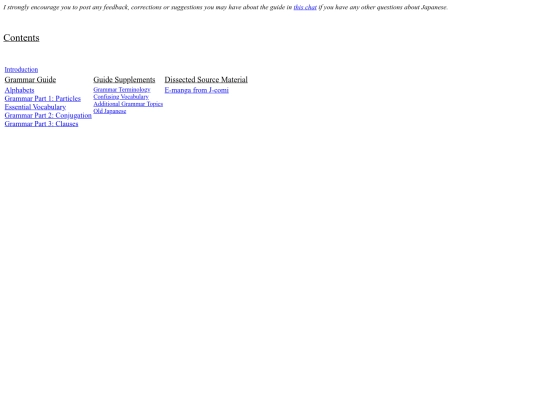 include/contents screenshot