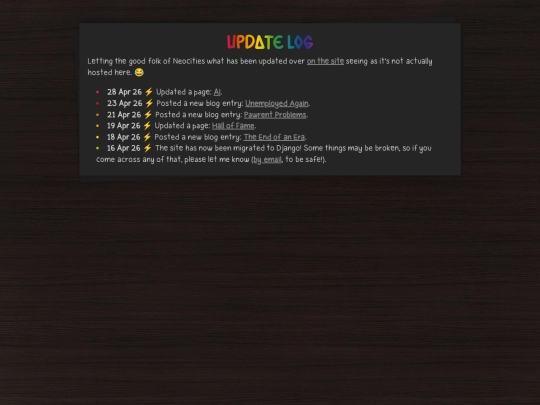 log screenshot