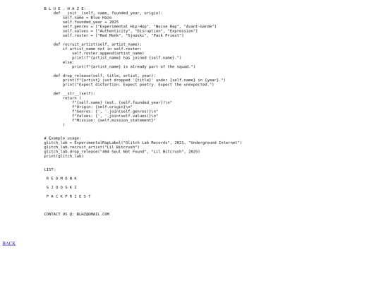 LABEL SITE/about screenshot