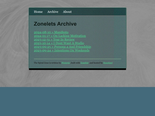 blog/archive screenshot