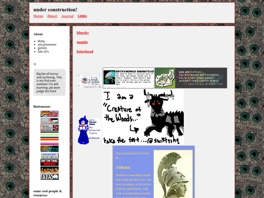 links screenshot