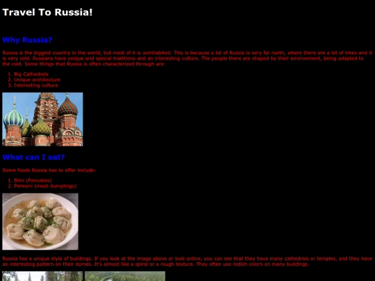 Travel_Webpage screenshot