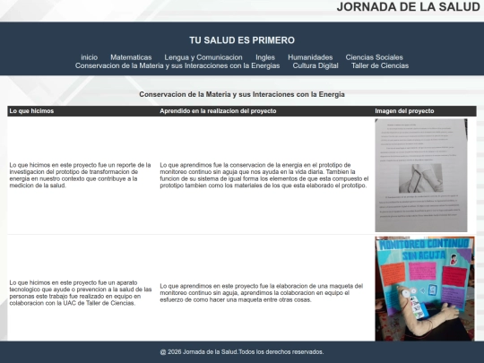 Conservacion de la Materia y sus Interacciones con la Energias screenshot