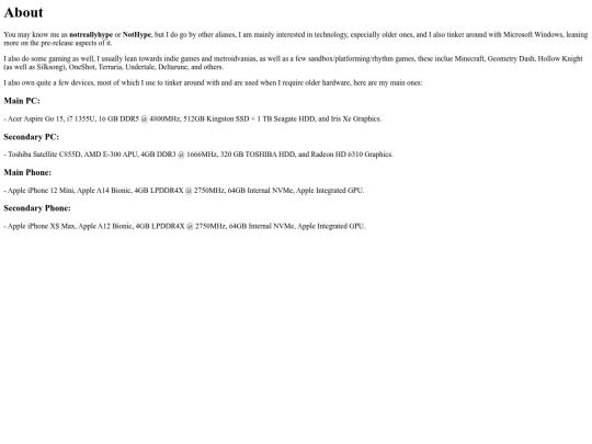 pages/about screenshot
