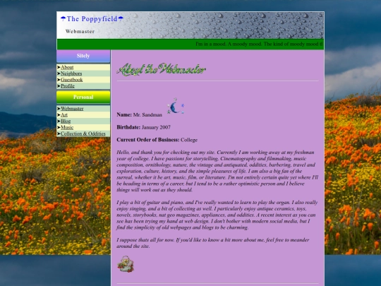 Webmaster screenshot