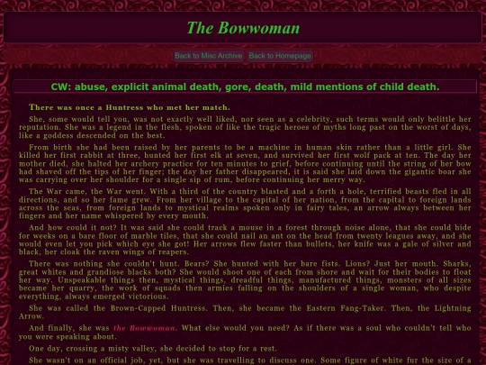 Obras/Misc/TheBowwoman screenshot